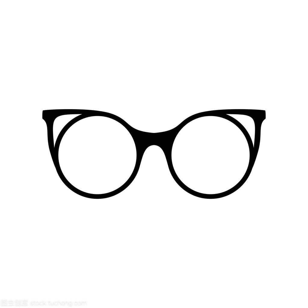 复古眼镜 设计中的黑色剪影与矢量美学